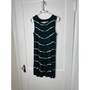 Thread & Supply Sleeveless Swing Dress Women's Small Black White Jersey Knit